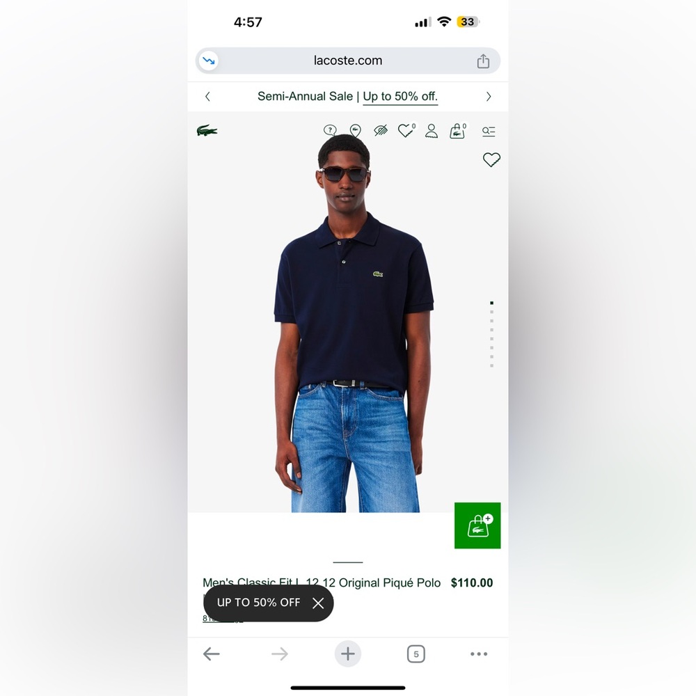 LACOSTE CLASSIC FIT SHIRT MEN